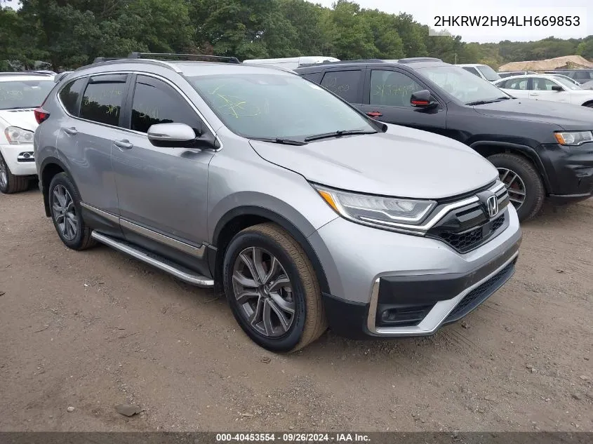 2020 Honda Cr-V Awd Touring VIN: 2HKRW2H94LH669853 Lot: 40453554