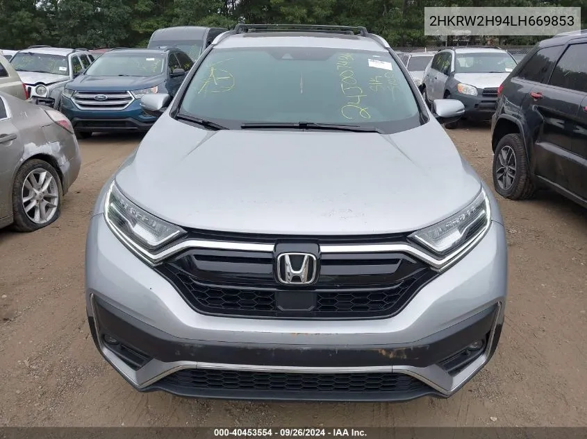 2020 Honda Cr-V Awd Touring VIN: 2HKRW2H94LH669853 Lot: 40453554