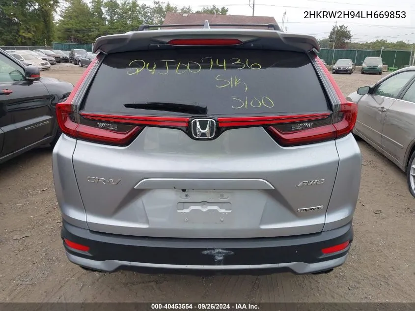 2HKRW2H94LH669853 2020 Honda Cr-V Awd Touring