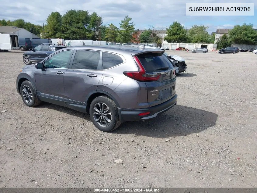 2020 Honda Cr-V Awd Ex-L VIN: 5J6RW2H86LA019706 Lot: 40458452