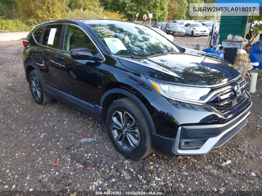 2020 Honda Cr-V Awd Ex VIN: 5J6RW2H53LA018017 Lot: 40470392