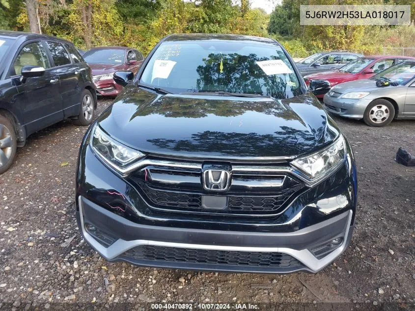 2020 Honda Cr-V Awd Ex VIN: 5J6RW2H53LA018017 Lot: 40470392