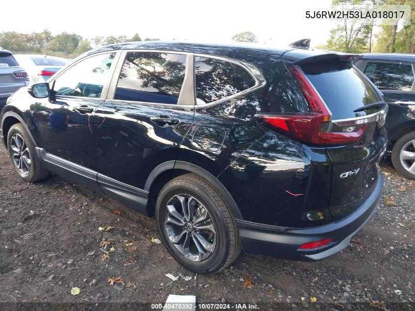 2020 Honda Cr-V Awd Ex VIN: 5J6RW2H53LA018017 Lot: 40470392