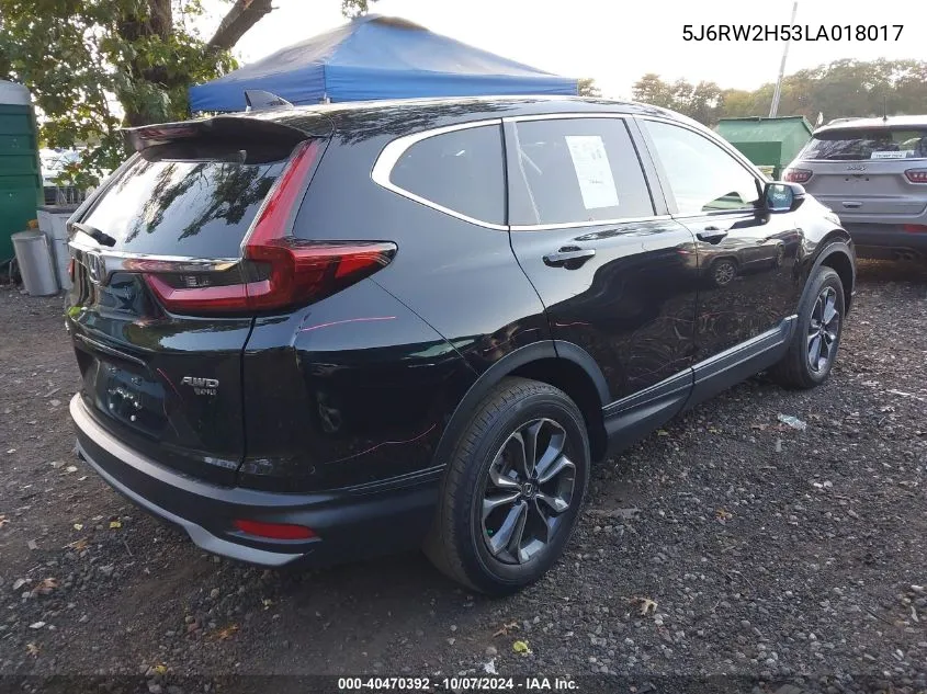 2020 Honda Cr-V Awd Ex VIN: 5J6RW2H53LA018017 Lot: 40470392