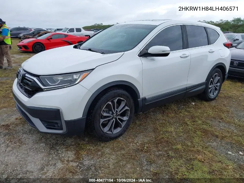 2020 Honda Cr-V 2Wd Ex-L VIN: 2HKRW1H84LH406571 Lot: 40477154