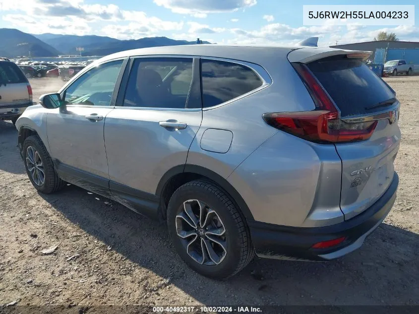 2020 Honda Cr-V Awd Ex VIN: 5J6RW2H55LA004233 Lot: 40492317