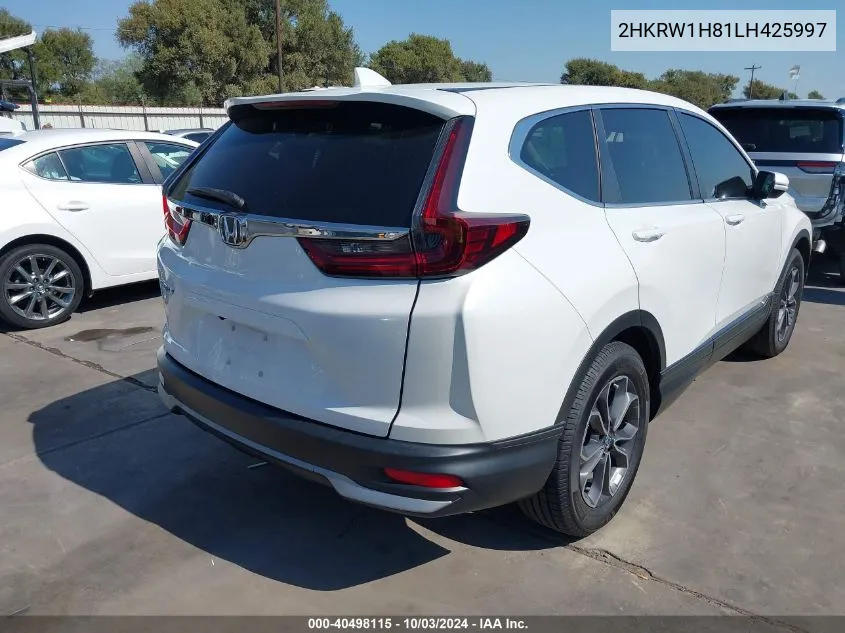 2020 Honda Cr-V 2Wd Ex-L VIN: 2HKRW1H81LH425997 Lot: 40498115