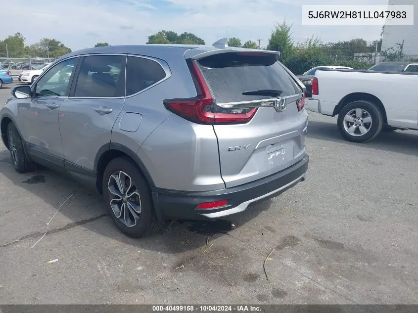 2020 Honda Cr-V Awd Ex-L VIN: 5J6RW2H81LL047983 Lot: 40499158