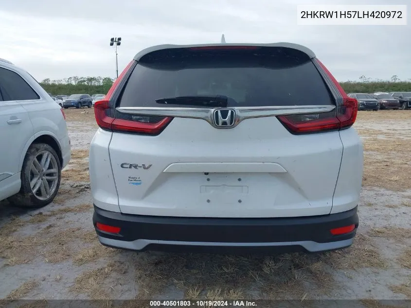 2020 Honda Cr-V Ex VIN: 2HKRW1H57LH420972 Lot: 40501803