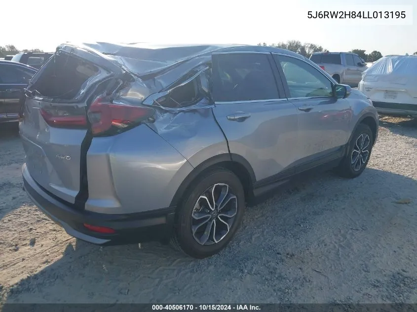 2020 Honda Cr-V Awd Ex-L VIN: 5J6RW2H84LL013195 Lot: 40506170