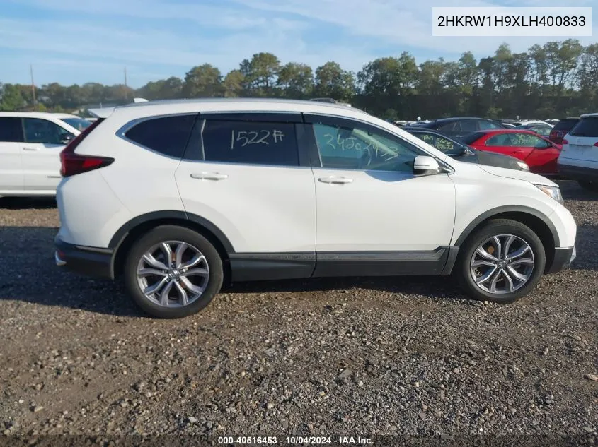 2020 Honda Cr-V 2Wd Touring VIN: 2HKRW1H9XLH400833 Lot: 40516453