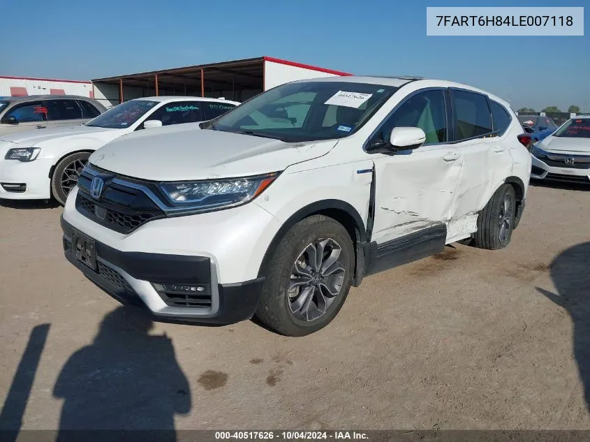 2020 Honda Cr-V Hybrid Ex-L VIN: 7FART6H84LE007118 Lot: 40517626