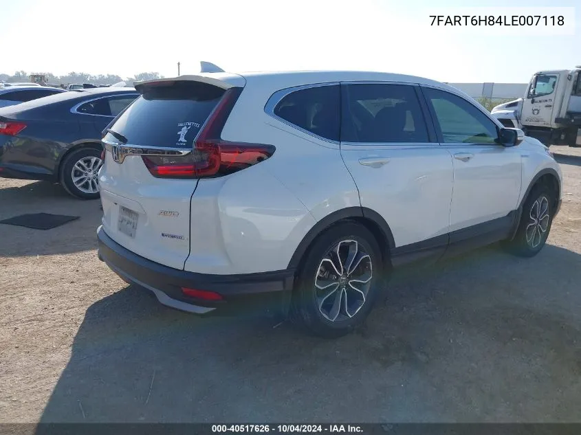 2020 Honda Cr-V Hybrid Ex-L VIN: 7FART6H84LE007118 Lot: 40517626