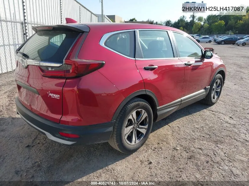 2020 Honda Cr-V 2Wd Lx VIN: 2HKRW1H25LH417087 Lot: 40521743