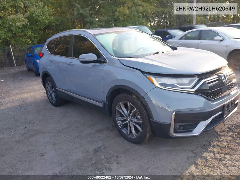 2020 Honda Cr-V Touring VIN: 2HKRW2H92LH620649 Lot: 40522482