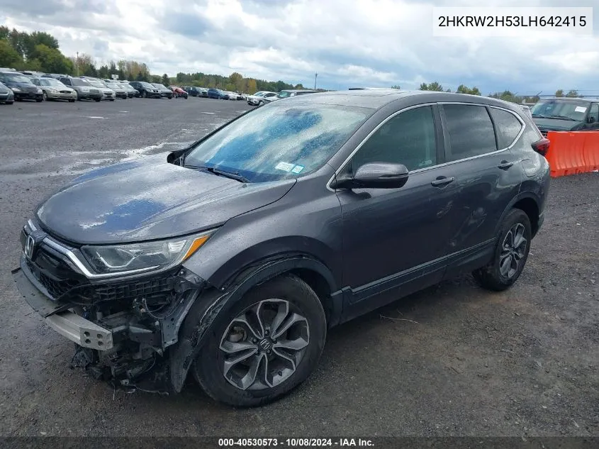 2020 Honda Cr-V Awd Ex VIN: 2HKRW2H53LH642415 Lot: 40530573