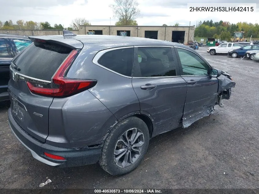 2020 Honda Cr-V Awd Ex VIN: 2HKRW2H53LH642415 Lot: 40530573