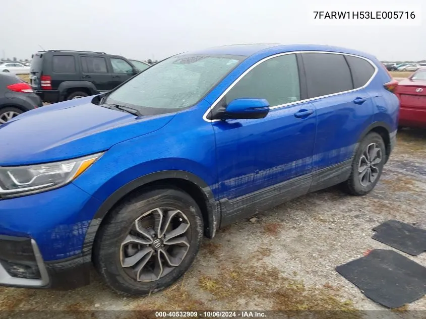 2020 Honda Cr-V 2Wd Ex VIN: 7FARW1H53LE005716 Lot: 40532909