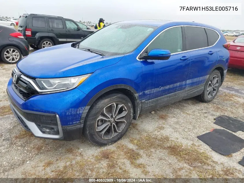 2020 Honda Cr-V 2Wd Ex VIN: 7FARW1H53LE005716 Lot: 40532909