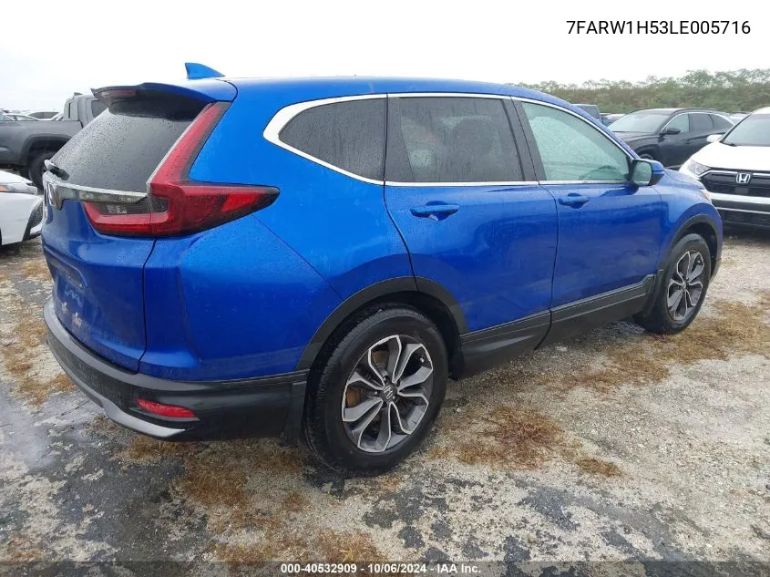 2020 Honda Cr-V 2Wd Ex VIN: 7FARW1H53LE005716 Lot: 40532909