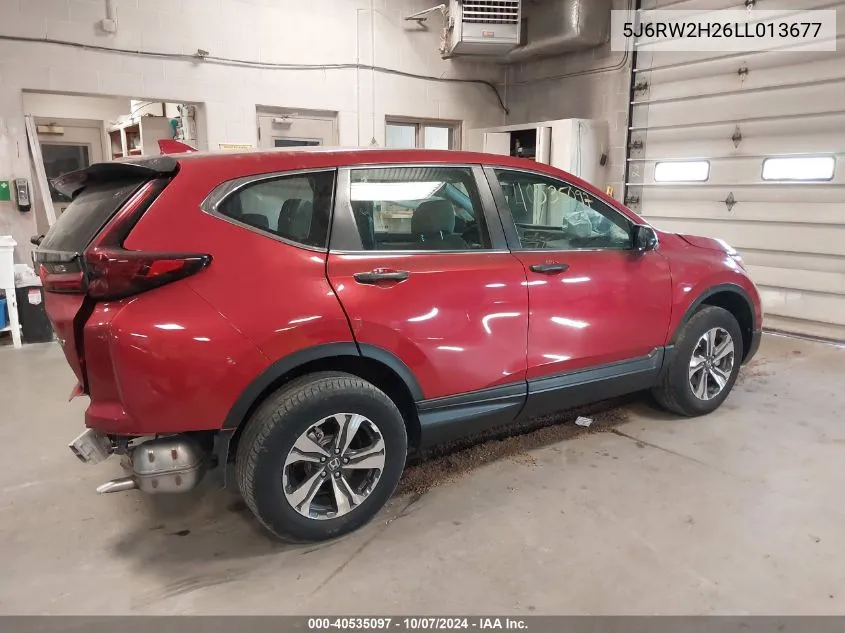 2020 Honda Cr-V Lx VIN: 5J6RW2H26LL013677 Lot: 40535097