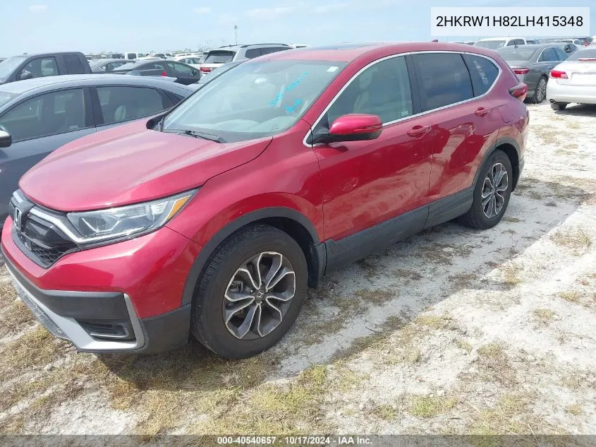 2020 Honda Cr-V 2Wd Ex-L VIN: 2HKRW1H82LH415348 Lot: 40540657