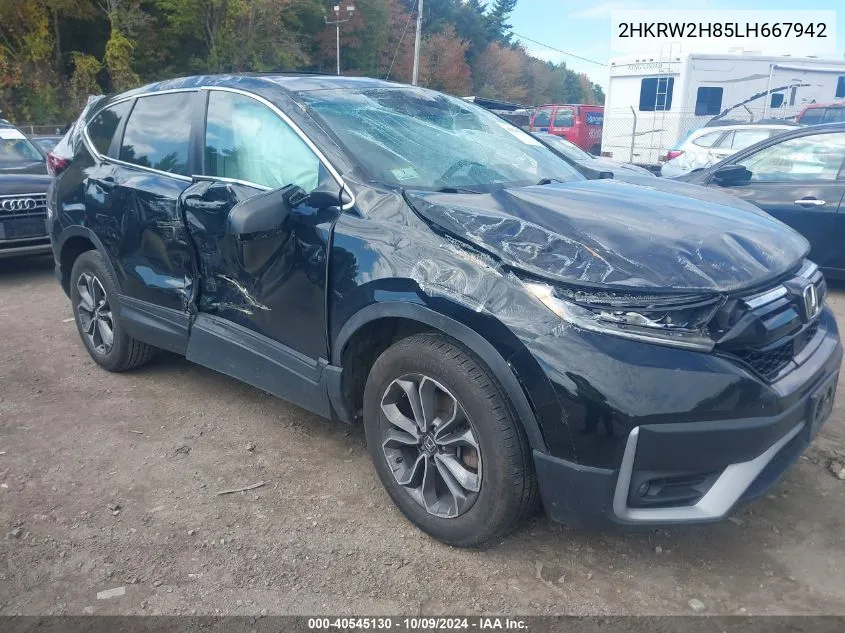 2020 Honda Cr-V Awd Ex-L VIN: 2HKRW2H85LH667942 Lot: 40545130