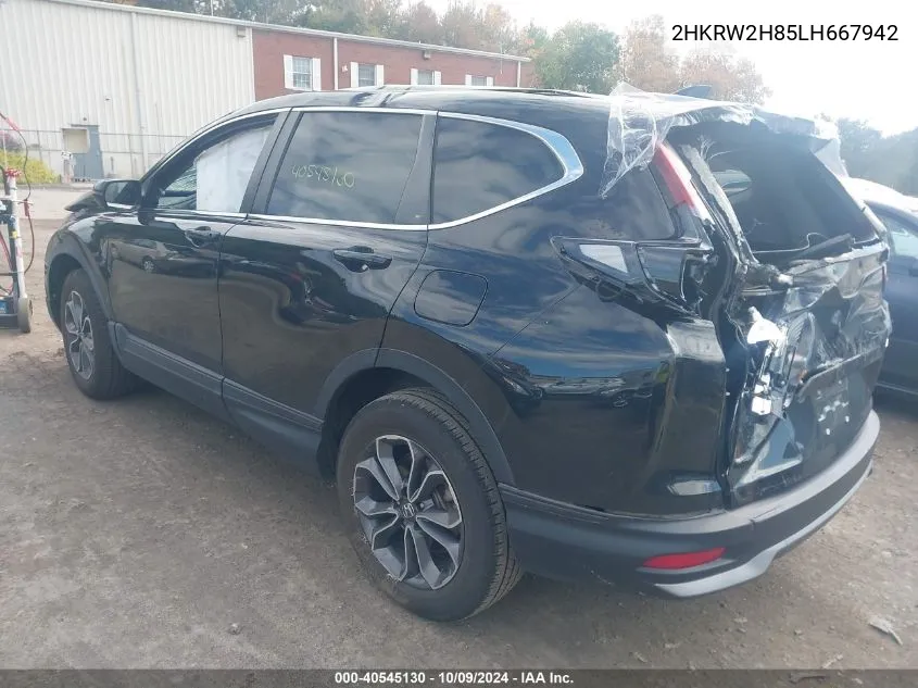 2020 Honda Cr-V Awd Ex-L VIN: 2HKRW2H85LH667942 Lot: 40545130