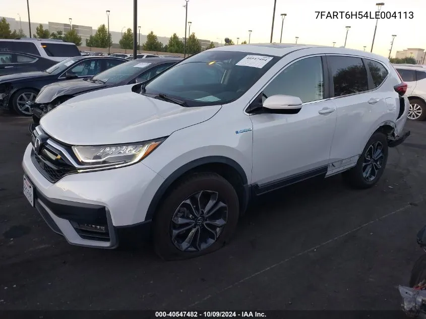 2020 Honda Cr-V Hybrid Ex VIN: 7FART6H54LE004113 Lot: 40547482