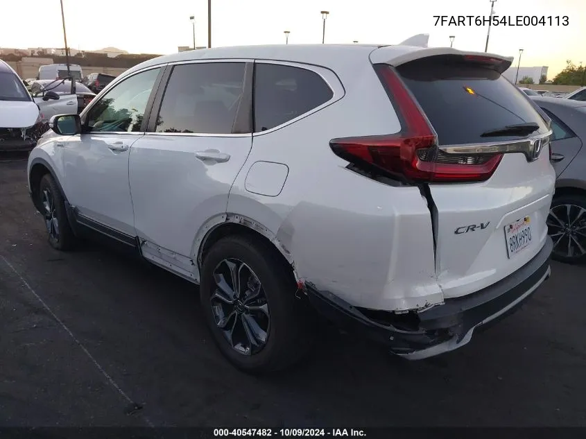 2020 Honda Cr-V Hybrid Ex VIN: 7FART6H54LE004113 Lot: 40547482