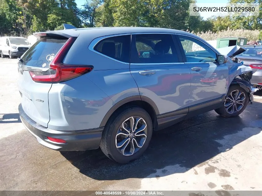 2020 Honda Cr-V Awd Ex VIN: 5J6RW2H52LL029580 Lot: 40549559