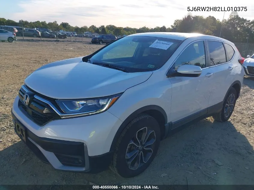 2020 Honda Cr-V Awd Ex-L VIN: 5J6RW2H82LL010375 Lot: 40550066