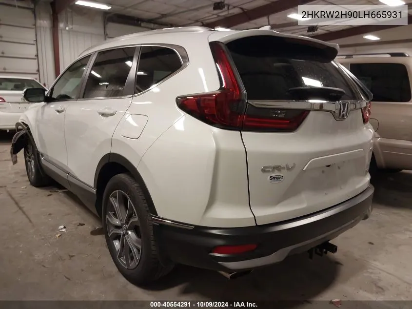 2020 Honda Cr-V Awd Touring VIN: 2HKRW2H90LH665931 Lot: 40554291