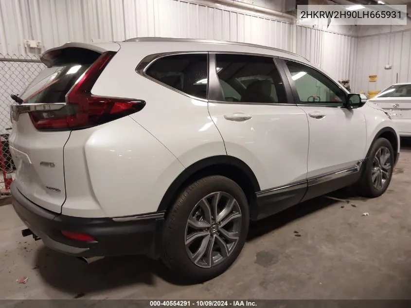 2020 Honda Cr-V Awd Touring VIN: 2HKRW2H90LH665931 Lot: 40554291