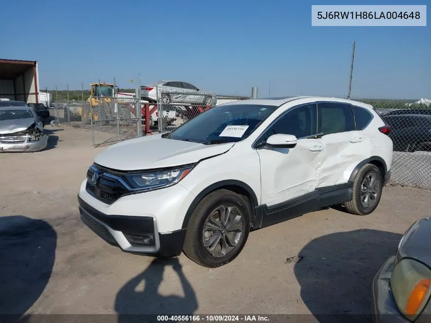 2020 Honda Cr-V 2Wd Ex-L VIN: 5J6RW1H86LA004648 Lot: 40556166