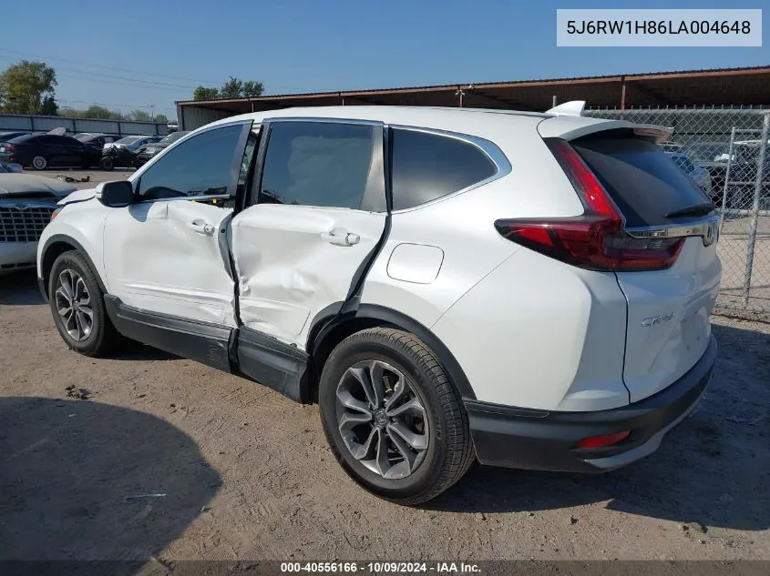 2020 Honda Cr-V 2Wd Ex-L VIN: 5J6RW1H86LA004648 Lot: 40556166