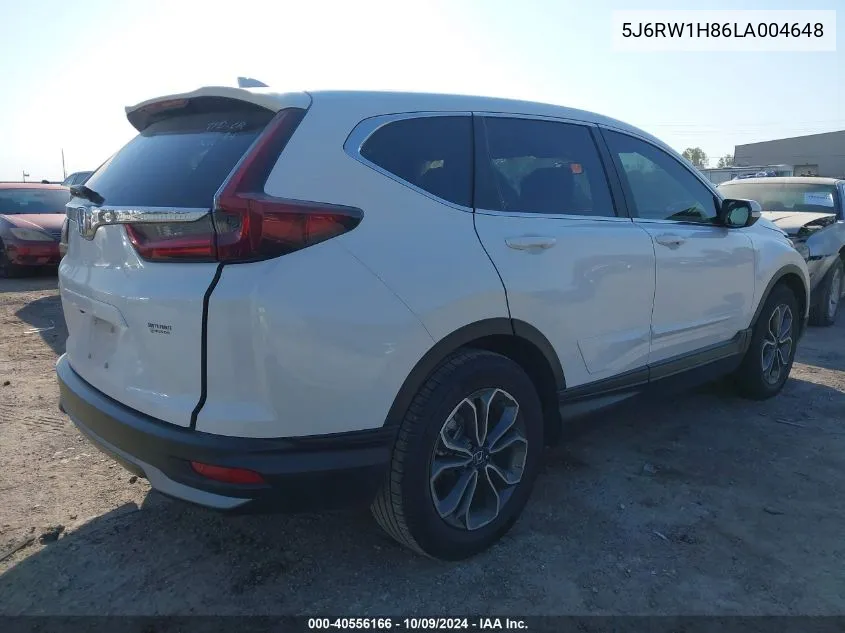 2020 Honda Cr-V 2Wd Ex-L VIN: 5J6RW1H86LA004648 Lot: 40556166