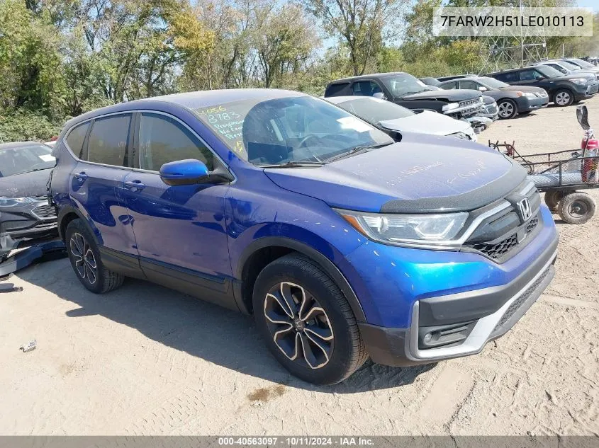 2020 Honda Cr-V Ex VIN: 7FARW2H51LE010113 Lot: 40563097