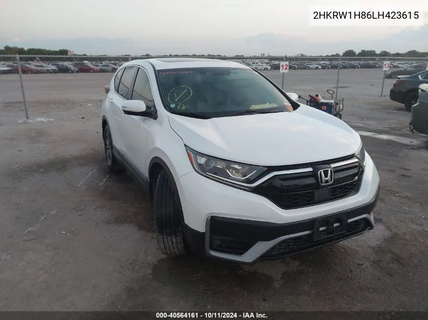 2020 Honda Cr-V 2Wd Ex-L VIN: 2HKRW1H86LH423615 Lot: 40564161