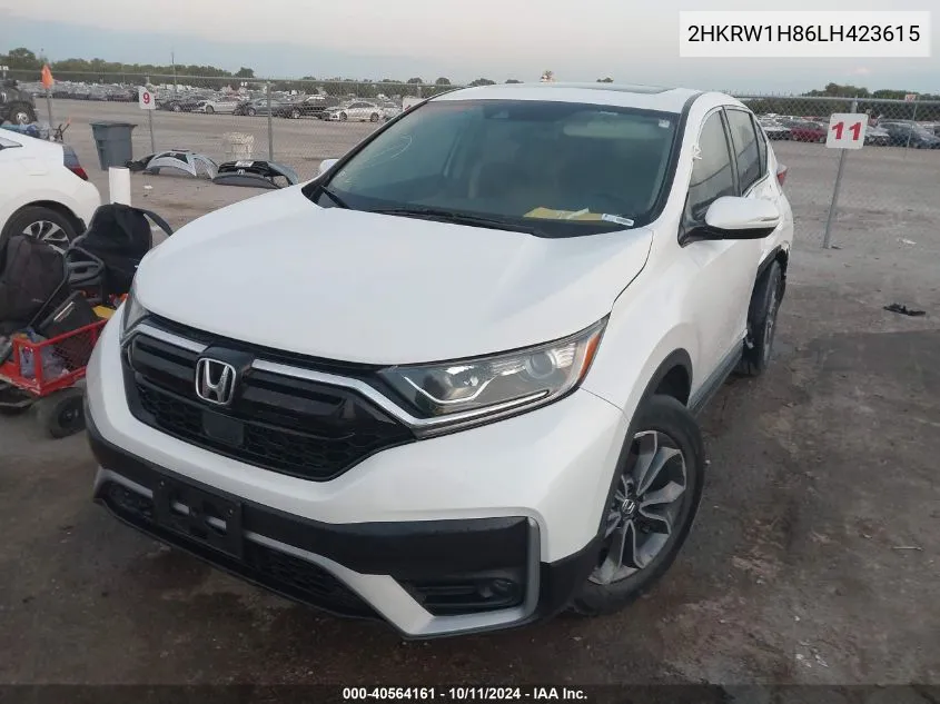 2020 Honda Cr-V 2Wd Ex-L VIN: 2HKRW1H86LH423615 Lot: 40564161