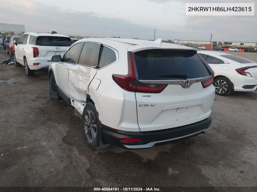 2020 Honda Cr-V 2Wd Ex-L VIN: 2HKRW1H86LH423615 Lot: 40564161