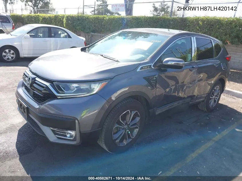 2020 Honda Cr-V 2Wd Ex-L VIN: 2HKRW1H87LH420142 Lot: 40582671