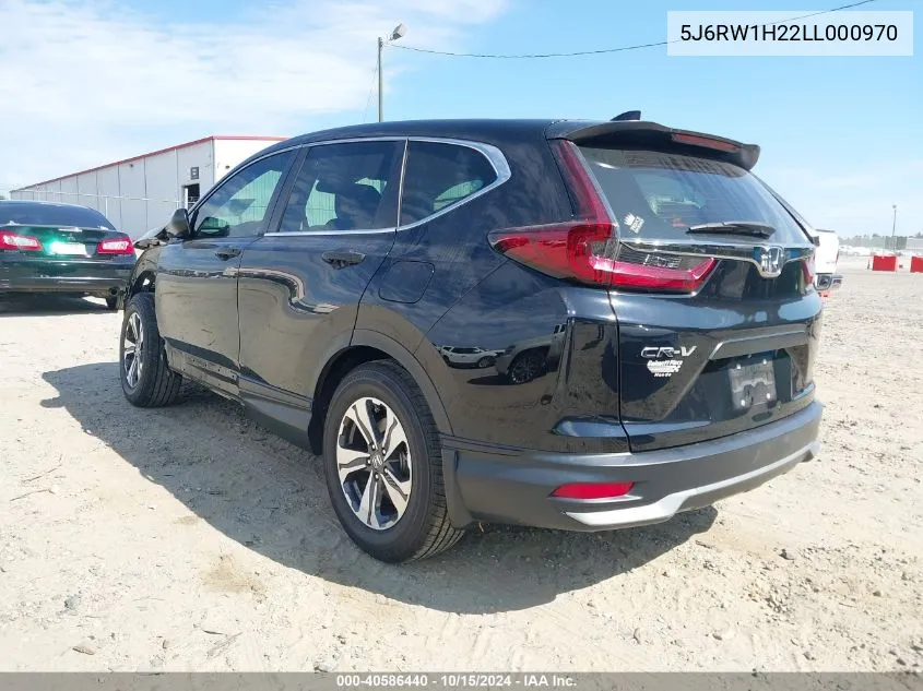 2020 Honda Cr-V 2Wd Lx VIN: 5J6RW1H22LL000970 Lot: 40586440