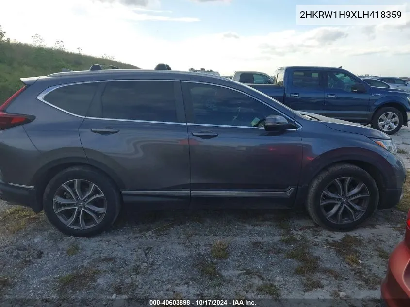 2020 Honda Cr-V Touring VIN: 2HKRW1H9XLH418359 Lot: 40603898