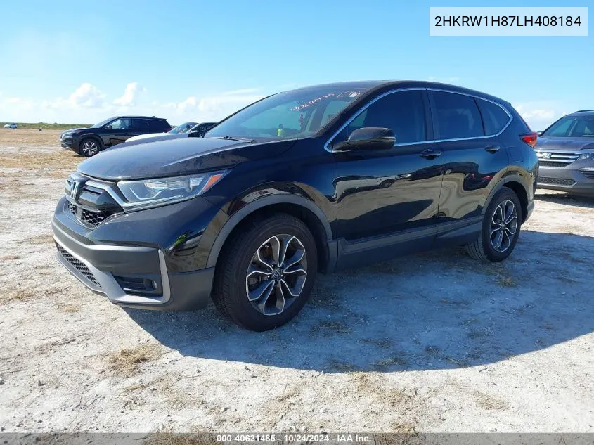 2020 Honda Cr-V 2Wd Ex-L VIN: 2HKRW1H87LH408184 Lot: 40621485