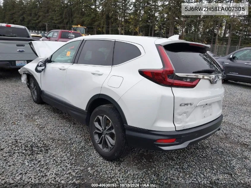 2020 Honda Cr-V Awd Ex VIN: 5J6RW2H58LA007305 Lot: 40630193