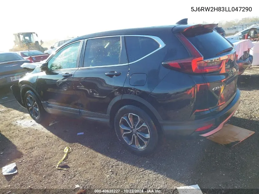 2020 Honda Cr-V Awd Ex-L VIN: 5J6RW2H83LL047290 Lot: 40635227