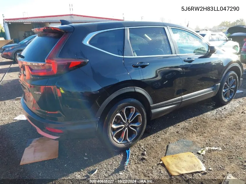 2020 Honda Cr-V Awd Ex-L VIN: 5J6RW2H83LL047290 Lot: 40635227