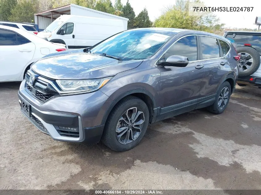 2020 Honda Cr-V Hybrid Ex VIN: 7FART6H53LE024787 Lot: 40666184