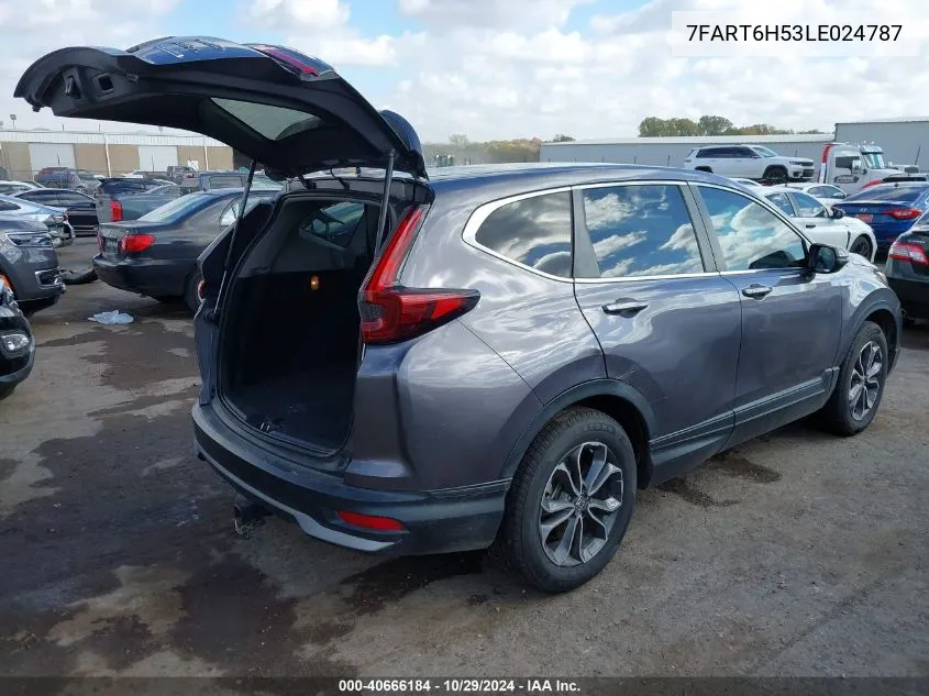 2020 Honda Cr-V Hybrid Ex VIN: 7FART6H53LE024787 Lot: 40666184